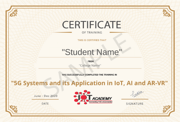 5g systems applications certificate