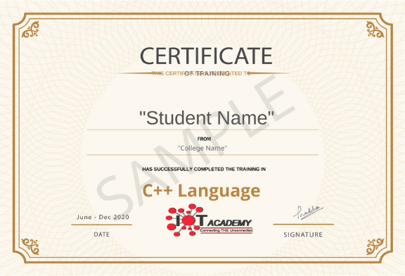 c++ language certificate