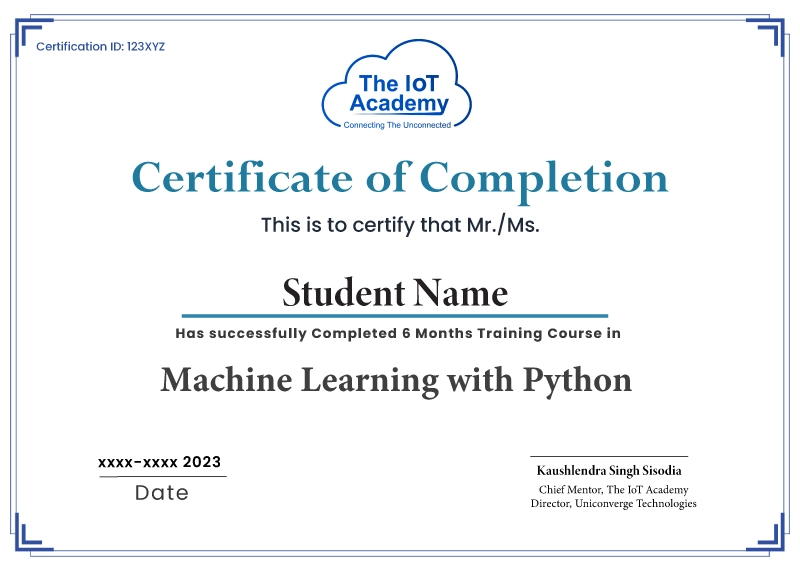 Machine learning with python course in noida The IoT Academy