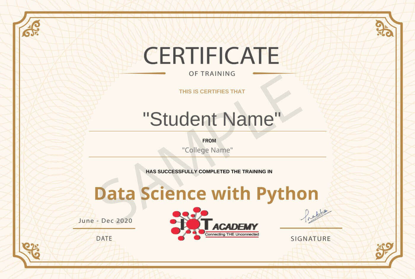 data science with python certificates