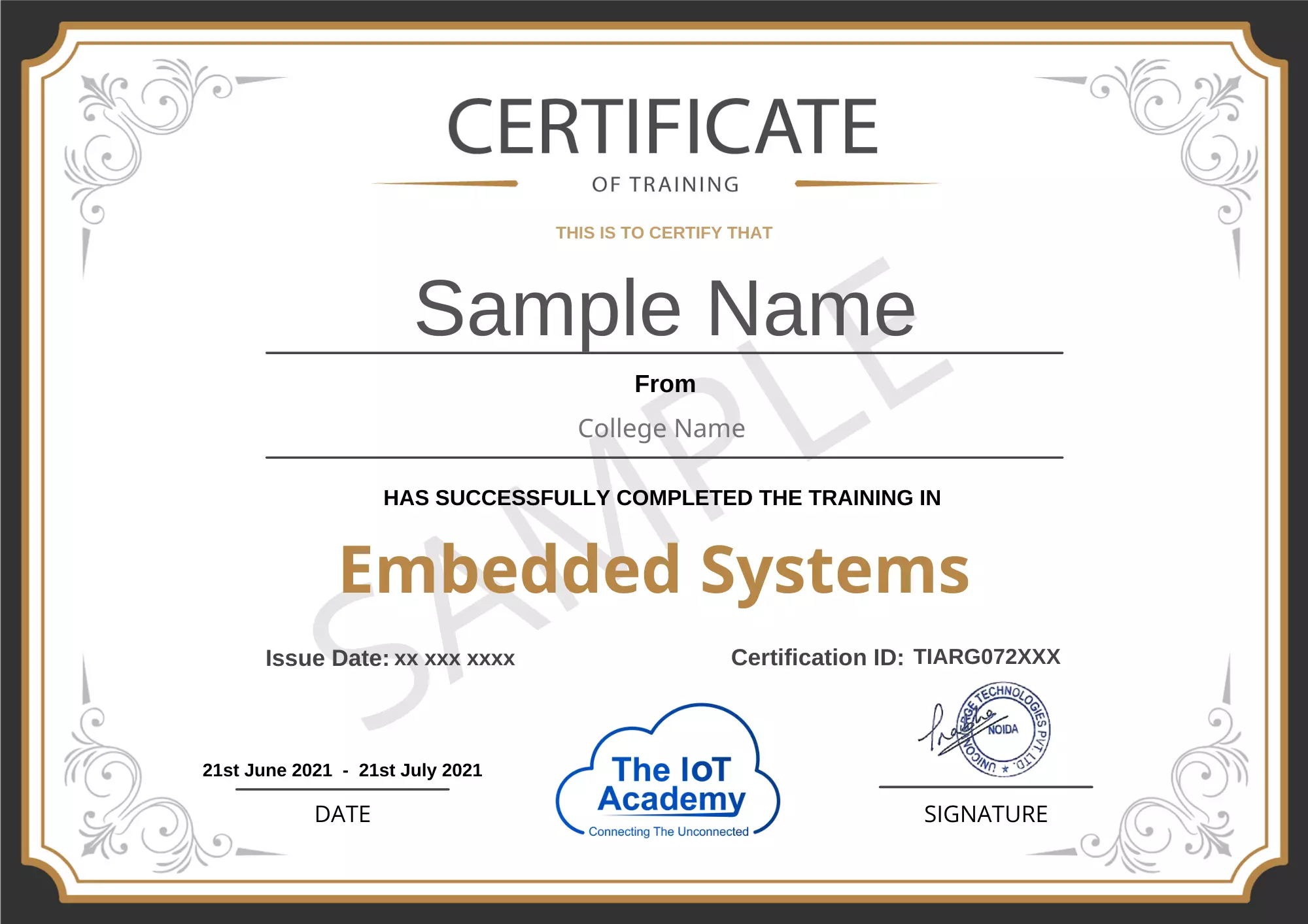 embedded systems certificate