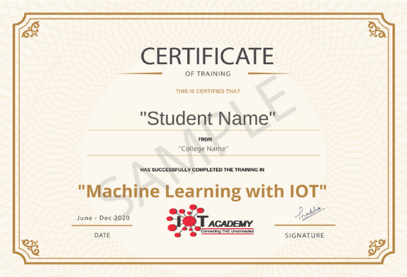 machine learning with iot certificate