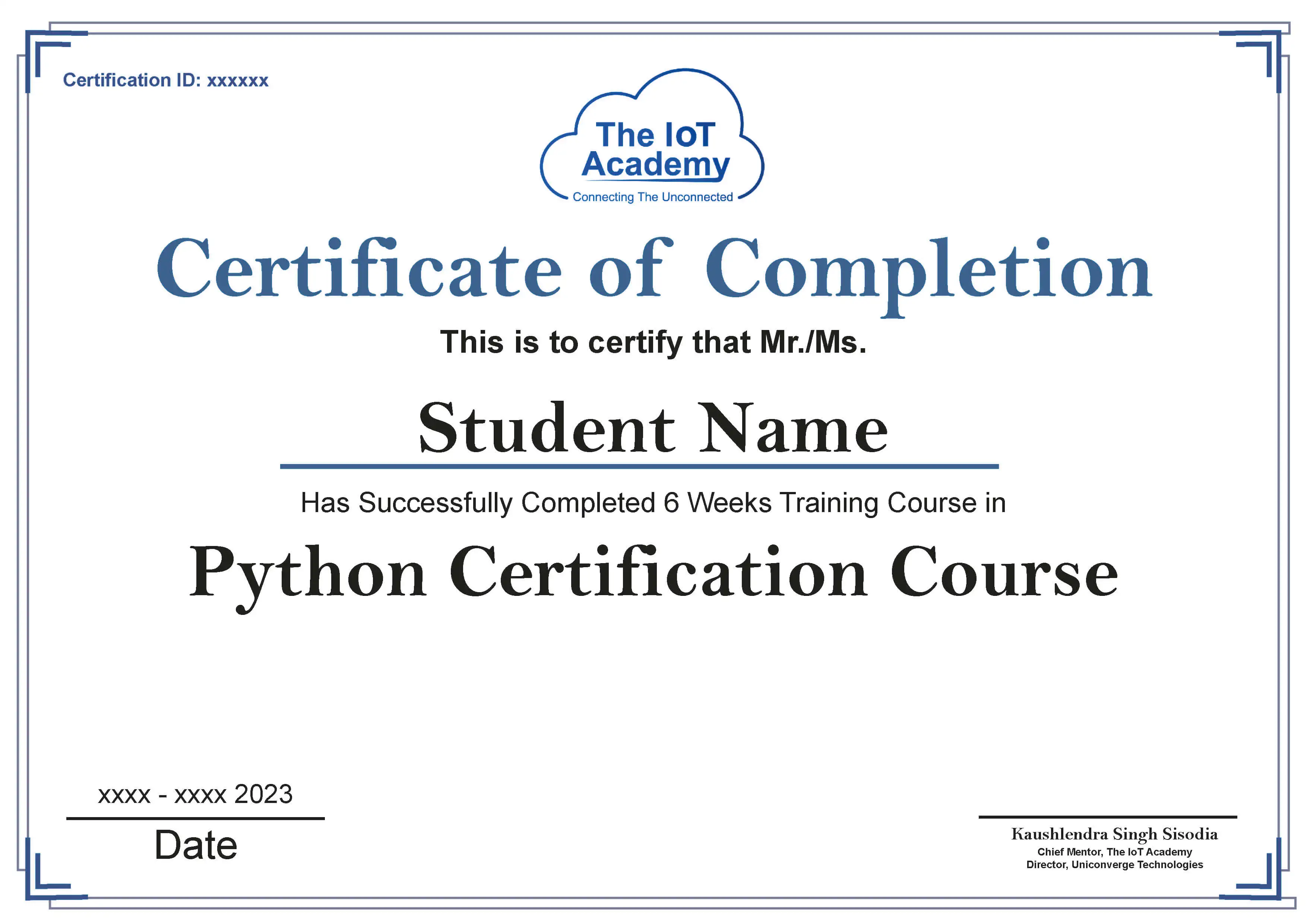 python training certificate