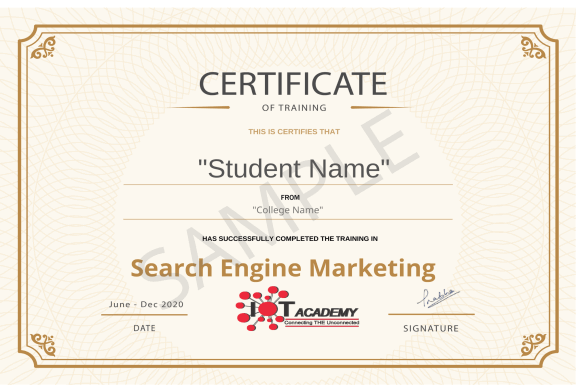 Seach Engine marketing certificate